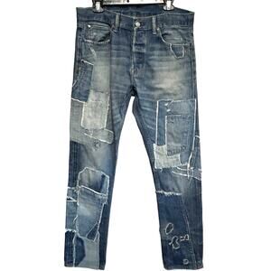 Denim & Supply Ralph Lauren Patchwork Distressed Jeans 34x34 Slim Fit Streetwear